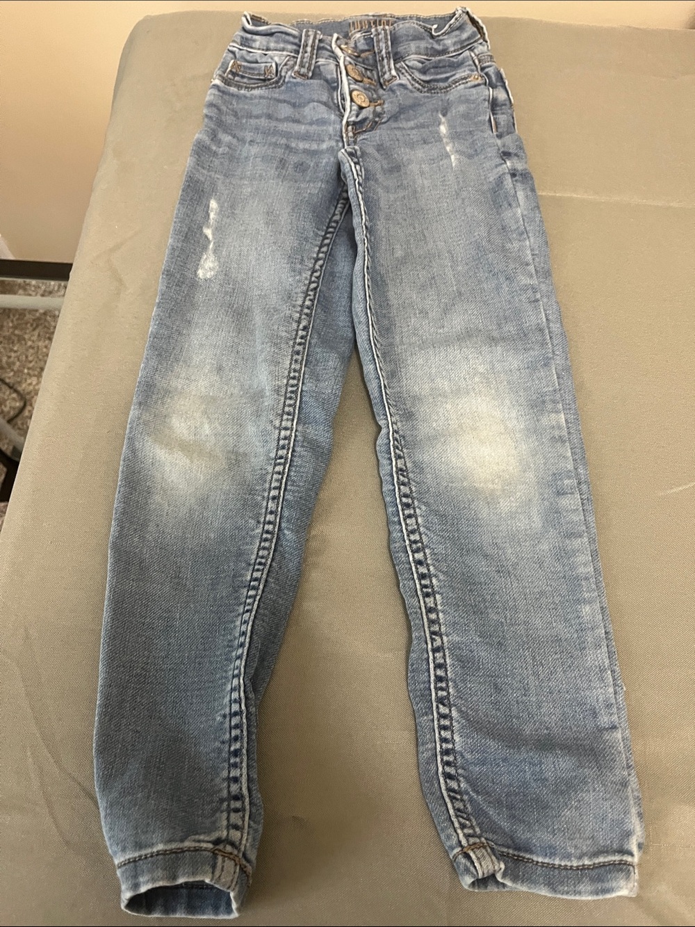 Justice Girls Light Blue Distressed Jeans
